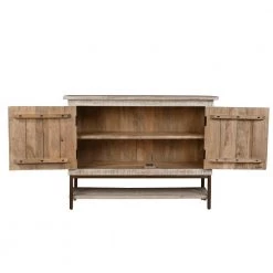 Antique White and Black Wooden Entryway Cabinet with 2 Doors and Metal Frame 16" L x 48" W x 36" H by The Urban Port -The Urban Port Sales antique white and black the urban port accent cabinets upt 263778 77 1000