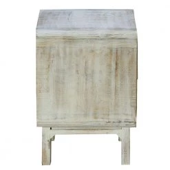 Antique 2-Drawer White Nightstand with Angled Legs 20 in. H x 18.25 in. W x 14 in. D by The Urban Port -The Urban Port Sales antique white the urban port nightstands upt 231743 44 1000