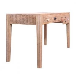 53 in. Antique White 6-Drawer Grained Rustic Wooden Home Office Writing Desk with Straight Legs by The Urban Port -The Urban Port Sales antique white the urban port writing desks upt 238085 44 1000