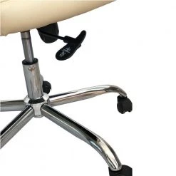 Beige and Chrome Adjustable Diamond Stitched Ergonomic Leatherette Office Chair with Casters by The Urban Port -The Urban Port Sales beige and chrome the urban port executive chairs upt 230092 fa 1000