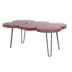 44 in. Black and Walnut Brown Acacia Wood Quatrefoil Top Coffee Table with Live Edge and Iron Hairpin Legs by The Urban Port 12 44 in. Black and Walnut Brown Acacia Wood Quatrefoil Top Coffee Table with Live Edge and Iron Hairpin Legs by The Urban Port -The Urban Port Sales black and brown the urban port coffee tables upt 266379 c3 1000