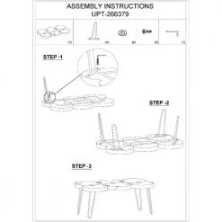 44 in. Black and Walnut Brown Acacia Wood Quatrefoil Top Coffee Table with Live Edge and Iron Hairpin Legs by The Urban Port 18 44 in. Black and Walnut Brown Acacia Wood Quatrefoil Top Coffee Table with Live Edge and Iron Hairpin Legs by The Urban Port -The Urban Port Sales black and brown the urban port coffee tables upt 266379 d4 1000