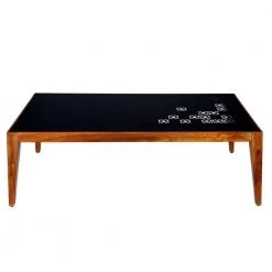 47.2 in. Black and Brown Rectangular Metal Top Coffee Table with Laser Cut Design by The Urban Port -The Urban Port Sales black and brown the urban port coffee tables upt 272003 c3 1000