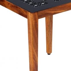 Alba 22 in. Black and Brown Square Metal Nesting Table Set with 3-Pieces by The Urban Port -The Urban Port Sales black and brown the urban port coffee tables upt 272006 76 1000