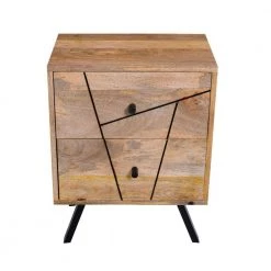 2-Drawer Black and Brown 2-Tone Wooden Nightstand 18 in. L x 12 in. W x 23 in. H by The Urban Port -The Urban Port Sales black and brown the urban port nightstands upt 231462 c3 1000