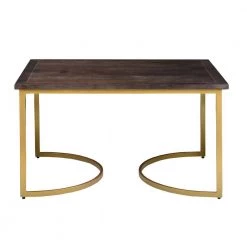 26 in. Black and Gold Rectangle Metal Nesting Coffee Table with 3-Piece by The Urban Port -The Urban Port Sales black and gold the urban port coffee tables upt 271297 1f 1000