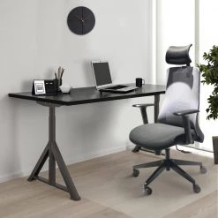 Black and Gray Adjustable Headrest Ergonomic Swivel Office Chair with Padded Seat and Casters by The Urban Port -The Urban Port Sales black and gray the urban port ergonomic chairs upt 230094 31 1000