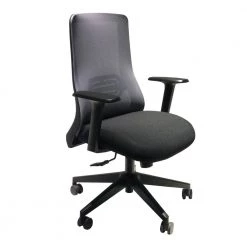 Black and Gray Mesh Back Adjustable Ergonomic Office Swivel Chair with Padded Seat and Casters by The Urban Port
