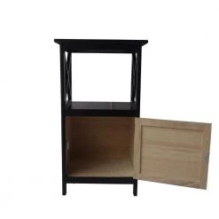 28.74 Inches H Black Single Door Wooden Accent Cabinet with Open Shelf and X Side Panels by The Urban Port 16 28.74 Inches H Black Single Door Wooden Accent Cabinet with Open Shelf and X Side Panels by The Urban Port -The Urban Port Sales black the urban port accent cabinets upt 230670 44 1000
