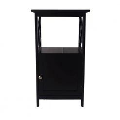 28.74 Inches H Black Single Door Wooden Accent Cabinet with Open Shelf and X Side Panels by The Urban Port 13 28.74 Inches H Black Single Door Wooden Accent Cabinet with Open Shelf and X Side Panels by The Urban Port -The Urban Port Sales black the urban port accent cabinets upt 230670 c3 1000