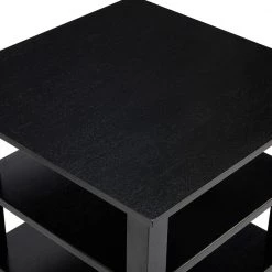 19in. W Black Wooden Square End Table with 2 Bottom Shelves by The Urban Port -The Urban Port Sales black the urban port end side tables upt 266384 1f 1000