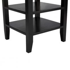 19in. W Black Wooden Square End Table with 2 Bottom Shelves by The Urban Port -The Urban Port Sales black the urban port end side tables upt 266384 4f 1000