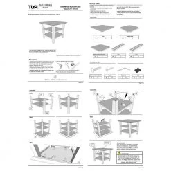 19in. W Black Wooden Square End Table with 2 Bottom Shelves by The Urban Port -The Urban Port Sales black the urban port end side tables upt 266384 d4 1000