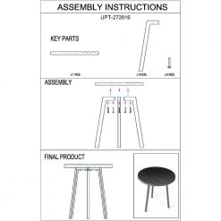 16 in. Black Round Mango Wood Side End Table with Grooved Design and Metal Legs by The Urban Port -The Urban Port Sales black the urban port end side tables upt 272016 fa 1000