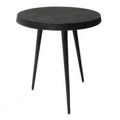18.75 in. Charcoal Black Round Modern Minimalist Metal Side Table with Tripod Base by The Urban Port -The Urban Port Sales black the urban port end side tables upt 272903 1f 1000