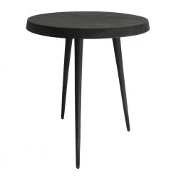 18.75 in. Charcoal Black Round Modern Minimalist Metal Side Table with Tripod Base by The Urban Port -The Urban Port Sales black the urban port end side tables upt 272903 44 1000