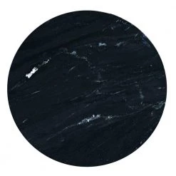 12.5 in. Black Marble Top Round Accent End Table with Metal Frame by The Urban Port -The Urban Port Sales black the urban port end side tables upt 273468 1f 1000