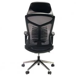 Black Mesh Back Padded Adjustable Ergonomic Office Chair with Headrest and Retractable Footrest by The Urban Port -The Urban Port Sales black the urban port ergonomic chairs upt 230097 1f 1000