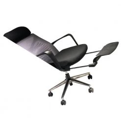 Black Mesh Back Padded Adjustable Ergonomic Office Chair with Headrest and Retractable Footrest by The Urban Port -The Urban Port Sales black the urban port ergonomic chairs upt 230097 44 1000