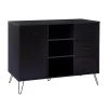 Black Buffet Cabinet with Wooden Frame and 3-Drawers by The Urban Port