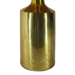 14 in. Glossy Brass Modern Industrial Round Metal Side Accent Table with Pedestal Base by The Urban Port -The Urban Port Sales brass the urban port end side tables upt 272898 1f 1000