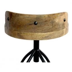 30 in. Industrial Style Brown and Black with Backrest Adjustable Swivel Bar Stool by The Urban Port -The Urban Port Sales brown and black the urban port bar stools upt 165868 1f 1000