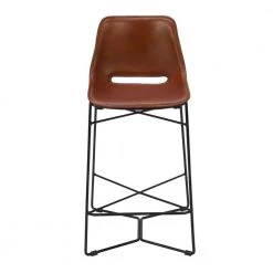39 in. Tan Brown and Black Metal Frame Bar Stool with Curved Genuine Leather Seat by The Urban Port -The Urban Port Sales brown and black the urban port bar stools upt 263784 c3 1000