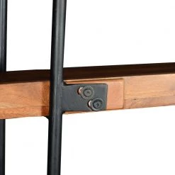 29 in. H Brown and Black Wooden 6-Shelf Ladder Storage Bookcase with Metal Frame by The Urban Port -The Urban Port Sales brown and black the urban port bookcases bookshelves upt 229605 44 1000