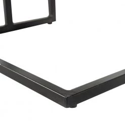 13.5 in. Brown and Black C Shaped Side Table with 1 Drawer and Metal Frame by The Urban Port -The Urban Port Sales brown and black the urban port c tables upt 262412 66 1000