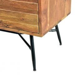 Brown and Black 3-Drawer Wooden Chest with Slanted Metal Base by The Urban Port 16 Brown and Black 3-Drawer Wooden Chest with Slanted Metal Base by The Urban Port -The Urban Port Sales brown and black the urban port chest of drawers upt 195127 1f 1000