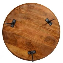 30 in. Brown/Black Medium Round Wood Coffee Table with Metal Legs by The Urban Port 11 30 in. Brown/Black Medium Round Wood Coffee Table with Metal Legs by The Urban Port -The Urban Port Sales brown and black the urban port coffee tables upt 183000 44 1000