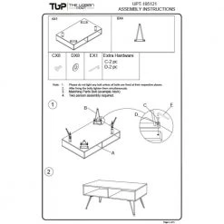 42 in. Brown/Black Large Rectangle Wood Coffee Table with Metal Hairpin Legs by The Urban Port -The Urban Port Sales brown and black the urban port coffee tables upt 195121 66 1000