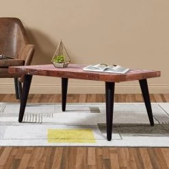 35 .5 in. Brown and Black Dual Tone Rectangle Wooden Top Coffee Table with Angled Legs by The Urban Port -The Urban Port Sales brown and black the urban port coffee tables upt 238094 31 1000