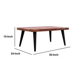 35 .5 in. Brown and Black Dual Tone Rectangle Wooden Top Coffee Table with Angled Legs by The Urban Port -The Urban Port Sales brown and black the urban port coffee tables upt 238094 fa 1000