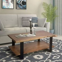 24 in. Brown and Black Rectangle Wooden Coffee Table by The Urban Port -The Urban Port Sales brown and black the urban port coffee tables upt 250417 31 1000