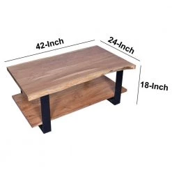 24 in. Brown and Black Rectangle Wooden Coffee Table by The Urban Port -The Urban Port Sales brown and black the urban port coffee tables upt 250417 fa 1000