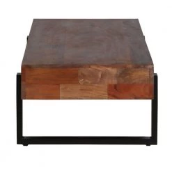 24 in. Brown and Black Iron Frame Butcher Block Rectangular Reclaimed Wood Coffee Table by The Urban Port 15 24 in. Brown and Black Iron Frame Butcher Block Rectangular Reclaimed Wood Coffee Table by The Urban Port -The Urban Port Sales brown and black the urban port coffee tables upt 262387 4f 1000