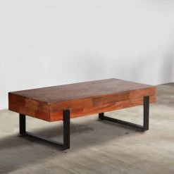 24 in. Brown and Black Iron Frame Butcher Block Rectangular Reclaimed Wood Coffee Table by The Urban Port 13 24 in. Brown and Black Iron Frame Butcher Block Rectangular Reclaimed Wood Coffee Table by The Urban Port -The Urban Port Sales brown and black the urban port coffee tables upt 262387 77 1000