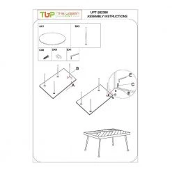 26 in. Brown and Black Iron Legs Herringbone Design Rectangular Mango Wood Coffee Table by The Urban Port -The Urban Port Sales brown and black the urban port coffee tables upt 262396 d4 1000