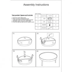 30 in. L Brown and Black Round Mango Wood Coffee Table with Metal Tripod Base by The Urban Port -The Urban Port Sales brown and black the urban port coffee tables upt 262404 d4 1000