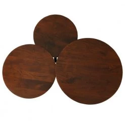 36 in Modern Brown and Black Round Coffee Table with 3-Tier Wooden Top and Boomerang Legs by The Urban Port -The Urban Port Sales brown and black the urban port coffee tables upt 263263 1f 1000