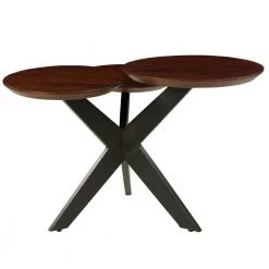 36 in Modern Brown and Black Round Coffee Table with 3-Tier Wooden Top and Boomerang Legs by The Urban Port -The Urban Port Sales brown and black the urban port coffee tables upt 263263 c3 1000