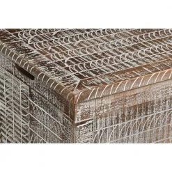 18 in. Gray and Brown Rectangular Mango Wood Trunk Coffee Table with Metal Sled Base by The Urban Port -The Urban Port Sales brown and black the urban port coffee tables upt 263775 44 1000