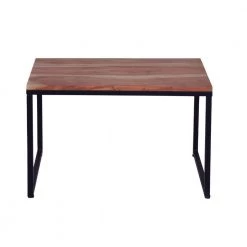 24 in. Brown and Black Rectangular Wood Nesting Coffee and End Table Set with Sled Metal Base (Set of 2) by The Urban Port -The Urban Port Sales brown and black the urban port coffee tables upt 272525 fa 1000