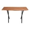 46.5 in. Brown and Black Rectangle Wooden Console Table with X Base by The Urban Port