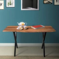 46.5 in. Brown and Black Rectangle Wooden Console Table with X Base by The Urban Port -The Urban Port Sales brown and black the urban port console tables upt 231472 fa 1000