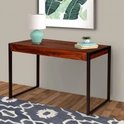 14 in. L Rectangle Brown Solid Wood Industrial Console Table with Metal Frame by The Urban Port -The Urban Port Sales brown and black the urban port console tables upt 238082 31 1000