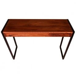 14 in. L Rectangle Brown Solid Wood Industrial Console Table with Metal Frame by The Urban Port -The Urban Port Sales brown and black the urban port console tables upt 238082 44 1000