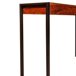 14 in. L Rectangle Brown Solid Wood Industrial Console Table with Metal Frame by The Urban Port -The Urban Port Sales brown and black the urban port console tables upt 238082 4f 1000