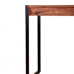 14 in. L Rectangle Brown Solid Wood Industrial Console Table with Metal Frame by The Urban Port -The Urban Port Sales brown and black the urban port console tables upt 238082 76 1000